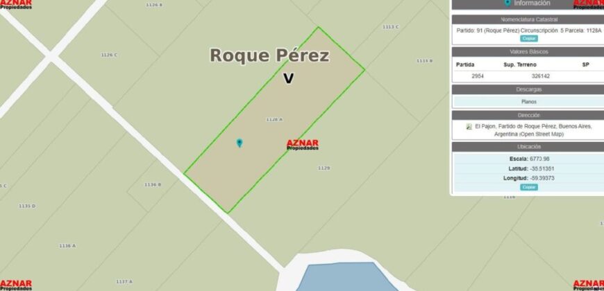 Campo en venta en Roque Pérez